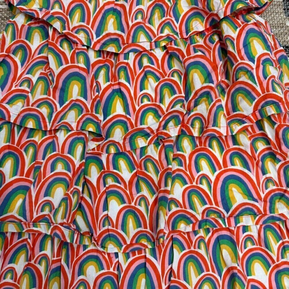 Tucker + Tate Girl Tiered Dress Cotton Sleeveless Playful Rainbow Summer Multi 7 - Picture 3 of 8